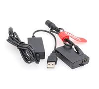 DRRI Batterie factice DR-E10 LP-E10 + câble d'alimentation CC USB pour EOS 1200D 1300D 1500D 2000D (E10-USB)