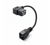DRRI Câble adaptateur d'alimentation C19 femelle vers C20 mâle coudé à droite pour PDU UPS