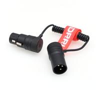 DRRI Câble audio pour appareils audio 633, 688, 788T, 302, 552, Zaxcom Device, MKE 600 et Sony PWX-Z150 à angle droit 3 broches XLR mâle vers XLR femelle 3 broches Colied