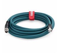 DRRI Câble blindé Gigabit Ethernet Cat 7e pour lecteur de code Keyence SR-750 SR-650 IV4 Vision System caméras Cognex 262 | Scanners de codes-barres 3D M12 X codés 8 broches vers RJ45 (3 m)