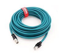 DRRI Câble blindé M12 8 pôles vers RJ45 Gigabit Ethernet Cat 7e pour Cognex Ccb-84901-2001-15 (15 m)