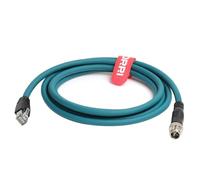 DRRI Câble blindé M12 à 8 broches vers interface Ethernet Gigabit RJ45 Cat 7e pour caméras industrielles Keyence IV4 Vision System Cognex in-Sight Series | Scanners de codes-barres (2 m)