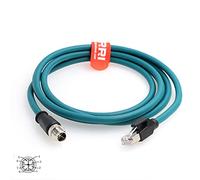 DRRI Câble blindé M12 X-Coded 8 pôles vers RJ45 Gigabit Ethernet Cat6 (8 m)