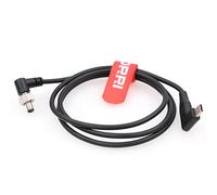 DRRI Câble d'alimentation à angle droit 5,5 x 2,1 mm CC vers USB-C PD à angle droit Charge rapide 12 V pour moniteur Atomos Ninja V/Zwo ASI refroidi