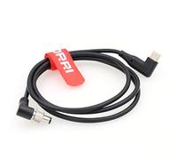 DRRI Câble d'alimentation à angle droit 5,5 x 2,1 mm CC vers USB-C PD à angle droit Charge rapide 12 V pour moniteur Atomos Ninja V
