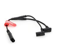 DRRI Câble d'alimentation répartiteur IEC320 C8 vers double angle vers le bas C7 Y pour imprimantes, appareils photo numériques, Apple TV, écran LED, Smart TV LED