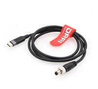 DRRI Câble d'alimentation verrouillable 5,5 x 2,1 mm CC vers USB-C PD charge rapide 12 V pour Fujifilm X-H2S | Moniteur Atomos Ninja V