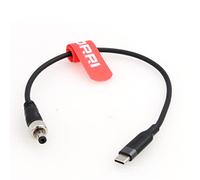 DRRI Câble d'alimentation verrouillable 5,5 x 2,1 mm CC vers USB-C PD charge rapide 12 V pour moniteur Atomos Ninja V