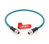 DRRI Câble d'interface Gigabit Ethernet Cat6a 8 broches mâles M12 à code X 8 broches mâles M12 pour caméras Cognex