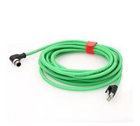 DRRI Câble Ethernet blindé blindé 4 broches mâle vers RJ45 à angle droit M12 pour applications Ethernet industrielles