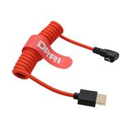 DRRI Câble HDMI 2.1 micro HDMI vers HDMI spiralé, câble flexible 48 Gpbs pour moniteurs d'appareil photo, Raspberry Pi 5 4, GoPro Hero 7/6 + plus, 1080p, 4K @ 120 Hz, 8K @ 60 Hz HD, 2K @ 240 Hz/3D
