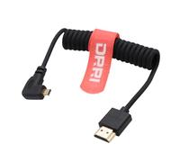 DRRI Câble HDMI 2.1 micro HDMI vers HDMI spiralé, câble flexible 48 Gpbs pour moniteurs d'appareil photo, Raspberry Pi 5 4, GoPro Hero 7/6 + plus, 1080p, 4K @ 120 Hz, 8K @ 60 Hz HD, 2K @ 240 Hz/3D