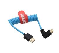 DRRI Câble HDMI 2.1 mini HDMI vers HDMI spiralé, câble flexible 48 Gpbs pour appareil photo Raspberry Pi Zero, Pi Zero W, Canon, Nikon et plus, 1080p