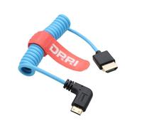 DRRI Câble HDMI 2.1 mini HDMI vers HDMI spiralé, câble flexible 48 Gpbs pour appareil photo Raspberry Pi Zero, Pi Zero W, Canon, Nikon et plus, 1080p