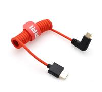 DRRI Câble HDMI 2.1 mini HDMI vers HDMI spiralé, câble flexible 48 Gpbs pour appareil photo Raspberry Pi Zero, Pi Zero W, Canon, Nikon et plus, 1080p
