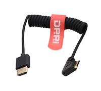 DRRI Câble HDMI 2.1 mini HDMI vers HDMI spiralé, câble flexible 48 Gpbs pour appareil photo Raspberry Pi Zero, Pi Zero W, Canon, Nikon et plus, 1080p