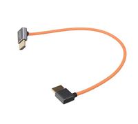 DRRI Câble HDMI droit en silicone souple 8K@60Hz 4K@120Hz pour Sony A7III A7S3, FX3, FX6, FX30, BMPCC 4K 6K, Nikons Z6 Z7, Ronin S, BM5/Atomos Ninja V Monitor (30CM)