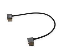 DRRI Câble HDMI mâle en silicone souple 8K @ 60 Hz 4K @ 120 Hz à angle droit vers angle gauche mâle pour Sony A7III A7S3, FX3, FX6, FX30, BMPCC 4K 6K, Ronin S, Atomos Ninja V (30 cm)