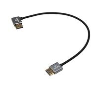 DRRI Câble HDMI vers droite en silicone souple 8K @ 60 Hz 4K @ 120 Hz pour Sony A7III A7S3, FX3, FX6, FX30, BMPCC 4K 6K, Ronin S, Z Cam Canon C100 C200 C300 C500 (1 m)
