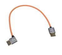 DRRI Câble HDMI vers gauche en silicone souple 8K @ 60 Hz 4K @ 120 Hz pour Sony A7III A7S3, FX3, FX6, FX30, BMPCC 4K 6K, Ronin S, Z Cam Canon C100 C200 C300 C500 (50 cm)