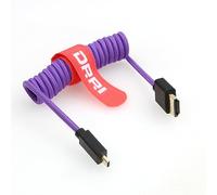 DRRI Câble micro HDMI vers HDMI 2.1 haute vitesse 8K pour Canon EOS R5 R6 R7 M6 Mk2 | FUJIFILM X-T | Nikon Z6 Z9 vers Atomos Ninja 5 | Moniteur Desview R6 ll