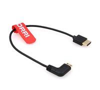 DRRI Câble mini HDMI vers HDMI 2.1 à angle droit haute vitesse 8K @ 60Hz 4K @ 120Hz pour Sony F55 A7S3 A74 Nikon Z6 BMPCC4k vers Atomos Ninja