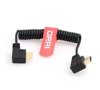 DRRI Câble spiralé HDMI-A 2.1 mâle coudé vers HDMI mâle à angle droit 8K pour caméra Z, Lumix S5 II, Sony A7IV, moniteur BMPCC4K/BM5