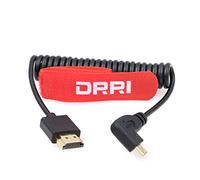 DRRI Câble spiralé micro HDMI mâle vers HDMI 2.1 à angle droit 8K ultra haut débit pour appareils photo de poche Sony A6000 a7S III (micro HDMI droit TTC)