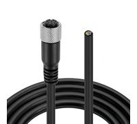DRRI M12 Douille Connecteur De Capteur 8 Broches, Extrémité De Fil Libre, Câble Blindé Étanche Pour Applications D'automatisation (M12 Droit 8 Alvéoles Femelle Nu, 2M)