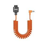 DRRI Robinet rotatif à 180° vers câble spiralé tressé CC 5,5 x 2,5 mm pour moniteur Amaran 60ds 60xs Atomos Ninja V, Feelworld, lumières LED Hollyland Mars