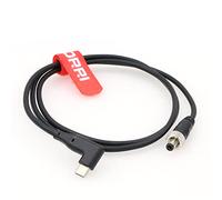 DRRI Verrouillage 5,5 x 2,1 mm CC vers angle droit USB-C PD câble d'alimentation rapide 12 V pour moniteur Atomos Ninja V
