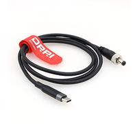 DRRI Verrouillage 5,5 x 2,1 mm DC vers USB-C PD Charge rapide 12 V Câble d'alimentation pour Fujifilm X-H2S vers moniteur Atomos Ninja V/caméras Zwo ASI refroidies