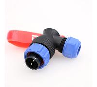 DRRI Weipu SP21 Connecteur circulaire aéronautique étanche à 2 broches 12 V CC 30 A pour station d'alimentation portable BLUETTI AC200MAX