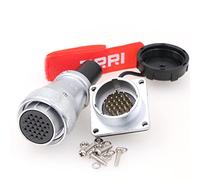 DRRI WeiPU WS28 26 broches AC DC Circuit Signal LED Heavy Duty Industrial Cloison femelle Prise mâle pour systèmes de contrôle industriels