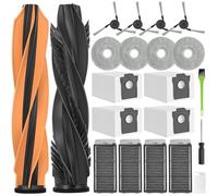 DrRobor Accessoires pour Dreame L40s Pro Ultra / L50s | L50 Pro Ultra / X50 Ultra Complete, 2 Brosses Principales, 4 Brosses Latérales, 4 Serpillères, 4 Sac À Poussière, 4 Filtre Hepa