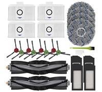 DrRobor Accessoires pour ECOVACS DEEBOT X1 Omni, 2 Brosse Principale, 4 Filtres, 4 Sacs, 4 Serpillere et 4 Brosse Latérale de Rechange pour Ecovacs Deebot X1e Omni