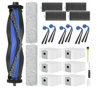 DrRobor Accessoires pour Ecovacs Deebot X9 Pro Omni/ X11 Pro Omni/ X11 omnicyclone Aspirateur, 1 Brosse Principale, 2 Serpillères Rouleau, 6 Sacs À Poussière, 4 Filtres Hepa, 6 Brosses Latérales