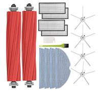 DrRobor Serpillière pour Roborock S7 S7 Plus S7+ S7 Maxv Ultra T7S T7S Plus Robot Aspirateur, Pièces de rechange avec Brosse Principale, Chiffons de Nettoyage, Filtres Hepa, Brosse Latéral