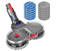 DrRobor Tête de Vadrouille Electrique pour Dyson V11 V10 V15 V8 V7 Aspirateur, Tête de Balai avec Réservoir et 12 Vadrouille Lavable