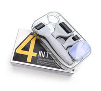 Drs 4/5/6in1 Derma Roller Needle 0,25 0,3 Mm Microdermabrasion Facial Roller Microneedle Kit Pour Eye Face Body Skin Care Rajeunissement Beauty Device - Type 4 In 1 Black