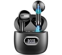 Drsaec Écouteurs Bluetooth sans Fil 5.3 HiFi Stéréo, Basses, 42H Casque | 4 Mics ENC avec Réduction de Bruit, Oreillette Bluetooth avec Écran LED/USB-C/IP7 Étanche, Écouteur sans Fil pour iOS Android