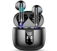 Drsaec Ecouteurs Bluetooth sans Fil, Écouteurs Bluetooth 5.3 2024 Écouteurs sans Fil avec 4 ENC Réduction de Bruit Mic, IP7 Étanches Oreillette 48H Stéréo USB-C Casque pour Sport/Travail