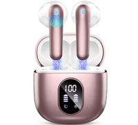 Drsaec Ecouteurs Bluetooth sans Fil, Écouteurs Bluetooth 5.3 avec HiFi Stéréo Basses Casque, 50H Récréation, 4 ENC Réduction de Bruit Mic, Oreillette Sport IP7 Étanche, Écran LED, pour iOS Android