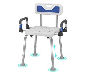 Drseats Chaise de douche ultra large avec accoudoirs, banc de bain, chaises de sécurité médicale bariatrique, FSA/HSA 226,8 kg, très résistante, réglable en hauteur pour personnes âgées, adultes,