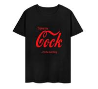 DRseUY Enjoy My Cock It's The Real Thing T Shirt Black