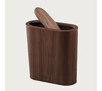DRSFF Grande Poubelle en Bois Can Nordic Ultra-étroite Salle de Bain Salle de Toilette Garbage Bacs Cuisine Bureaux de Cuisine Durable Panier de Papier créatif, avec Couvercle supérieur pivotant