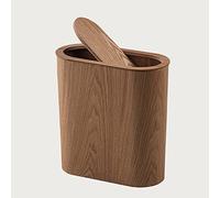 DRSFF Grande Poubelle en Bois Can Nordic Ultra-étroite Salle de Bain Salle de Toilette Garbage Bacs Cuisine Bureaux de Cuisine Durable Panier de Papier créatif, avec Couvercle supérieur pivotant