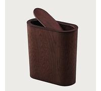 DRSFF Grande Poubelle en Bois Can Nordic Ultra-étroite Salle de Bain Salle de Toilette Garbage Bacs Cuisine Bureaux de Cuisine Durable Panier de Papier créatif, avec Couvercle supérieur pivotant