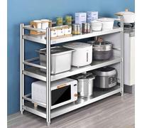 Drsyffsup Étagère de Rangement à 3 Niveaux, réglable, en Acier Inoxydable 304, Robuste, idéale pour Cuisine, buanderies commerciales, Bureaux et garages - Panneaux de 40 mm d'épaisseur(120x40x100cm)