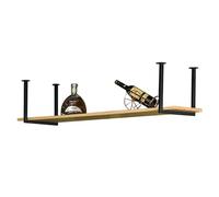 Drsyffsup Étagères flottantes au Plafond - étagère en Bois Massif pour casseroles et poêles de Cuisine, étagère de Rangement montée au Plafond, Support à Fleurs décoratif pour Bar(60x30x40cm)